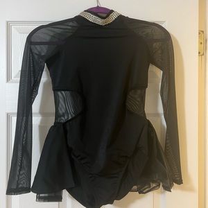 Black Weismann Balera Mesh cutout dance costume